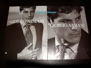 vintage GIORGIO ARMANI Menswear 4-Page Magazine PRINT AD Spring 2002 ATESH SALIH - Picture 1 of 2