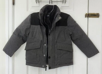 Chaqueta de invierno pesada gris con doble cremallera talla 4T English Laundry para niños pequeños Foto 1 de 4