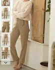 Next Beige Cargo Tailored Trousers Detachable Belt Size 18R New With Tags 