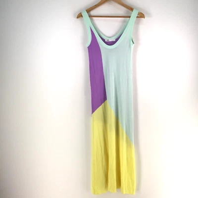 Zara womens tank knit dress size S midi aus 8 multicolour sleeveless 110837 - Image 1 of 4