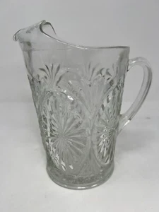 Vintage Anchor Hocking Medallion Glass Pitcher with Ice Lip Clear 8.5”H, 64 oz. - Picture 1 of 16