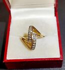 14k Yellow gold ring with .020 TCW Natural Diamonds. Size 5.75.
