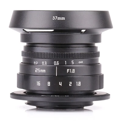 Mini 25mm f/1.8 CCTV Movie Lens for Panasonic Olympus m4/3 Mount cameras GH1 GH2 - Image 1 of 4