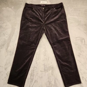 MARKS AND SPENCER GREY STRETCH CORDUROY STRAIGHT PANTS PLUS SIZE 24 TROUSERS - Picture 1 of 17