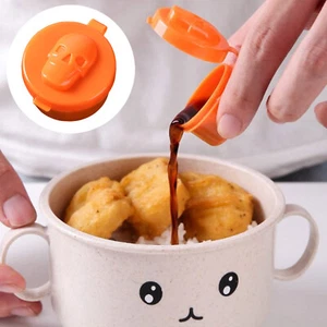 4Pcs Halloween Mini Portable Bottle Lunch Box Plastic Condiment Bottle Ketchup - Picture 1 of 9