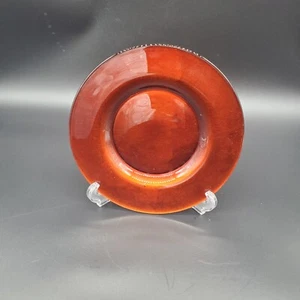 Tag Red/Orange 8.25" Decorative Plate Gold Underside - Picture 1 of 4