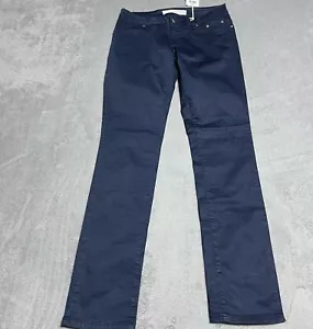 Siviglia Pants Womens 32 Navy Blue Skinny Straight Leg Made In Italy - Picture 1 of 13