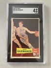 1957-58 Topps Basketball Dick Garmaker Rookie, Minneapolis Lakers. SGC 4 VG-EX