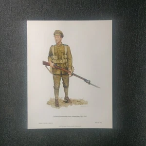 Military Uniforms in America Plate 930 Canadian Expeditionary Force, Infantryman - Picture 1 of 4