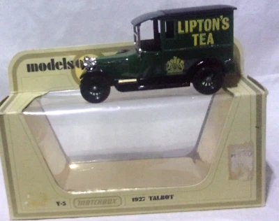 KKar Matchbox - 1978 Yesteryears - Y-5 * 1927 Talbot - Green - Lipton's Teaa - Image 1 of 4