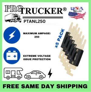 5-Pk Pro Trucker 250 AMP ANL Fusible Dorado Cableado Protección PTANL250 - Imagen 1 de 3