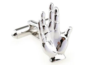 Spock Priestly Blessing Cufflinks Vulcan Wedding Fancy Gift Box Free Ship USA - Picture 1 of 3