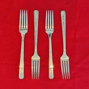 Oneida Erbstück GRENOBLE Silber Teller Speisegabeln 4er Set - Bild 1 von 7