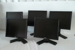 LOT-5 Dell 1708FP P170Sf LCD Monitor 17" BLACK USB Hub DVI VGA VMPX3 YVG53 C182J - Picture 1 of 12