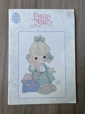 Vintage Precious Moments Tell It To Jesus PM40 Cross Stitch Patterns Book 1995 - Image 1 of 2