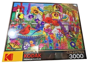 Kodak Vogeltränke Garten 3000 Teile Puzzle Rose Art Neu im Karton - Bild 1 von 7