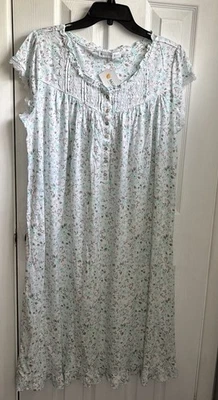 Camisón Eileen West Mediano Multi Floral Midi Encaje Pradera Cottagecore NUEVO Foto 1 de 4