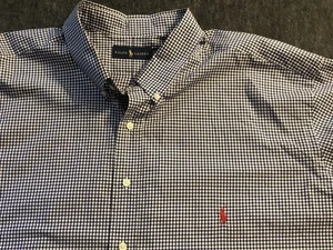 Polo Ralph Lauren Hemd Herren 3XLT Tall Blau Kariert Langarm Button Down - Bild 1 von 8