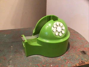 Vintage Suntara Office Desk Set Kitschy Tape Dispenser Green Daisy Groovy! - Picture 1 of 17