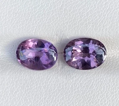 Pair Natural Purple Spinel Sri Lanka 5.33 Cts Cabochon  Cut Loose Gemstone - Image 1 of 4