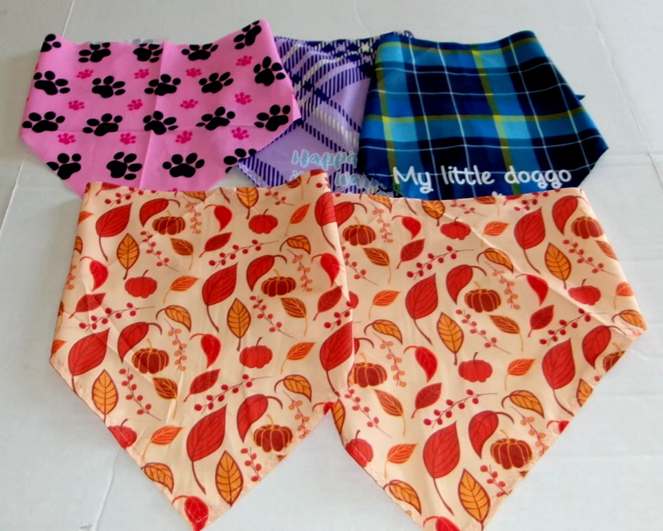 Dog Bandanas ~ Assorted Designs ~ Lot of 5 - Image 1 of 1
