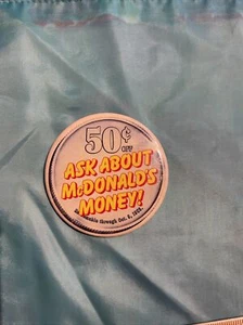 McDonald’s Money Pin Back Button MD1-25 - Picture 1 of 3