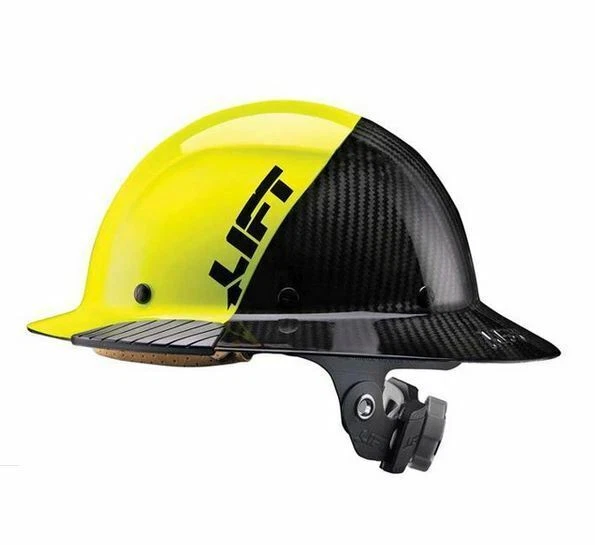 Lift Safety HDF50C19HC Dax Carbon Fiber Hard Hat - Black / Yellow
