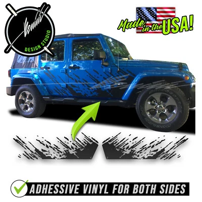 Mud Splash Decal Graphics 2 - FITS 2007 and up Jeep Wrangler JK JL 2/4 Door  - Imagem 1 de 4