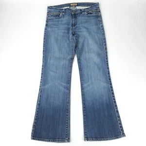 Vintage See Thru Soul Jean Pants Womens 30 Flared Wide Leg Y2K 90s Skater Raver - Picture 1 of 16