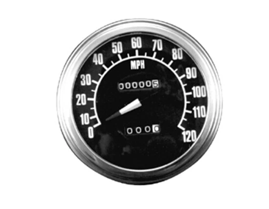 Fat Bob Black Face Speedometer For Harley Softail FXWG 48037 - Изображение 1 из 1