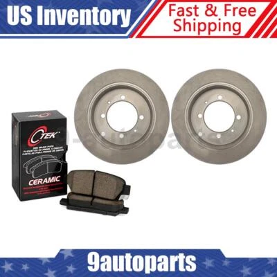 Rotores de freno de disco traseros + pastillas de freno de cerámica para 1992 1993 1994 Expo Mitsubishi Foto 1 de 4