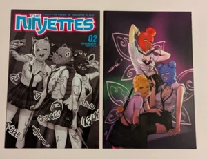 Dynamite Comics - Juego de portadas vírgenes de The Ninjettes #2 y #3 - Imagen 1 de 6