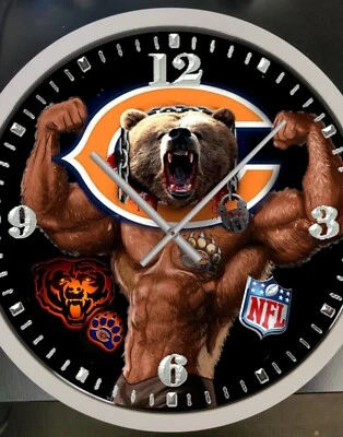 Chicago bears Clock - Image 1 of 3