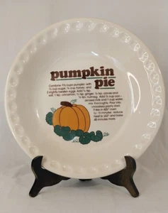 Pumpkin Pie 10 Inch Baking Dish with Recipe Instructions - Picture 1 of 4
