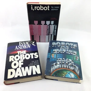 ISAAC ASIMOV i, Robot 1950 / Robots of Dawn / & Empire LOT x 3 HC/DJ BCE Sci-Fi - Picture 1 of 12