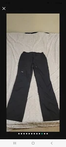GREY'S ANATOMY Barco Black 4 Pockets Tie Front Cargo Bottom Scrubs Pants Size S - Picture 1 of 3