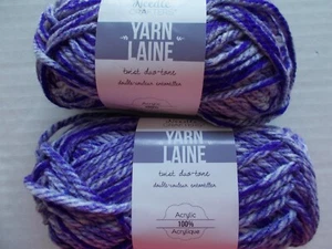 Needle Crafters Twist Duo Tone yarn, Viola, lot of 2 (46 yds ea) - Picture 1 of 2