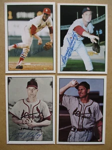1978-81 TCMA Los años 60 ST. LOUIS CARDINALS '4' TARJETA AUTÓGRAFO LOTE FIRMADO - Imagen 1 de 2