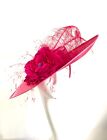 fuchsia cerise pink saucer disc hat fascinator wedding races mother of the bride