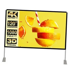 Projector Screen with Stand 16:9 HD 4K Outdoor Indoor Projection 120 inch - Picture 1 of 7