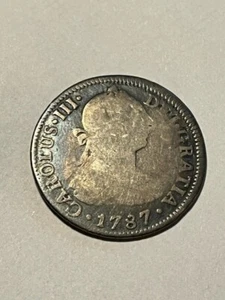 1787-Mo FM Mexico Silver 2 Reales #10498 - Picture 1 of 4