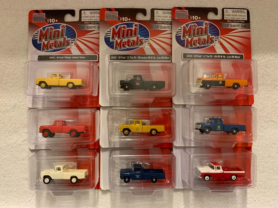 Mini Metals HO Scale '60 Ford Pickup Truck each sold separately - Image 1 of 1