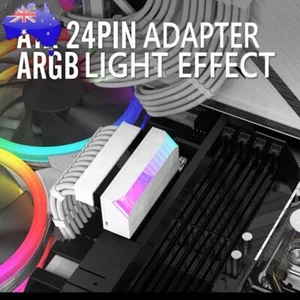 ATX 24Pin To 90 Degree Power Supply Connector Adapter 5V 3-pin ARGB DIY Mounting - Afbeelding 1 van 11