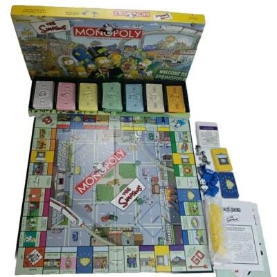 Monopoly 2001 The Simpsons Edition Board Game  COMPLETE! - Image 1 of 4