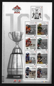 Canada Stamps — Souvenir Sheet "Embossed" — CFL, 100th Grey Cup Game #2567 / MNH - Picture 1 of 1