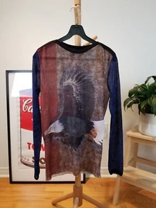 VINTAGE 90' JEAN PAUL GAULTIER MAILLE MESH LONG SLEVEES SHIRT SZ WOMEN'S MEDIUM - Picture 1 of 6