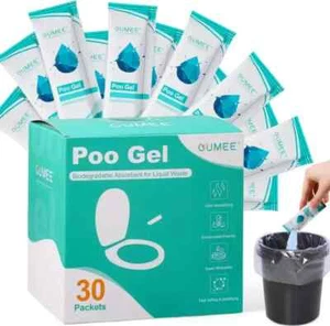 30er Pack Poo Gel für tragbare Toilette, Campingtoilette Pulver für Töpfchentaschen, Öko A - Bild 1 von 14