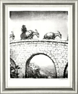 Andreas Paul Weber (1893-1980), Auf der Brücke, 1961 - Bild 1 von 1