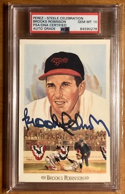 Perez-Steele Celebration Brooks Robinson #35 PSA/DNA 10 GEM MT AUTO Orioles HOF - Image 1 of 3