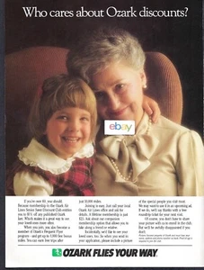 OZARK AIR LINES 1986 WHO CARES ABOUT OZARK RABATTE FÜR PERSONEN ÜBER 60 ANZEIGE - Bild 1 von 1